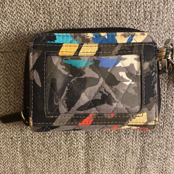 Vera Bradley Performance Twill Lanyard & RFID Petite Zip-Around Wallet - Picture 2 of 4